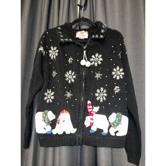 Ugly Christmas Sweater Xmas Cardigan Size Medium - Picture 1 of 2